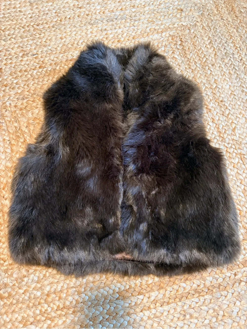 Ralph Lauren Dark Brown Faux Fur Vest for Kids